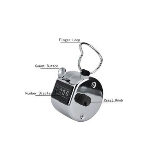 Tally Counter Hand Held 4 Digit Number Manual Clicker Plam Size Handy