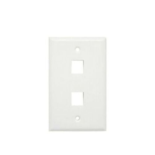 10 Packs Wall Plate 2 Port White Unbreakable Toggle Outlet Cover