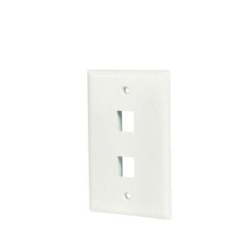 10 Packs Wall Plate 2 Port White Unbreakable Toggle Outlet Cover