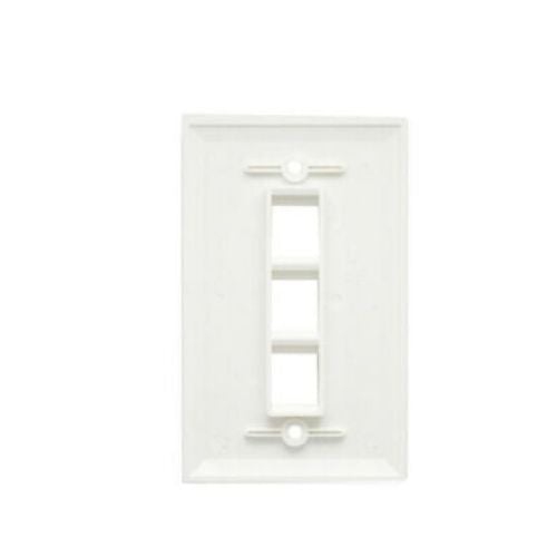 10 Packs Wall Plate 3 Port White Unbreakable Toggle Outlet Cover