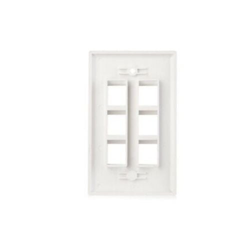 10 Packs Wall Plate 6 Port White Unbreakable Toggle Outlet Cover