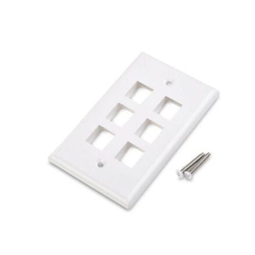 10 Packs Wall Plate 6 Port White Unbreakable Toggle Outlet Cover