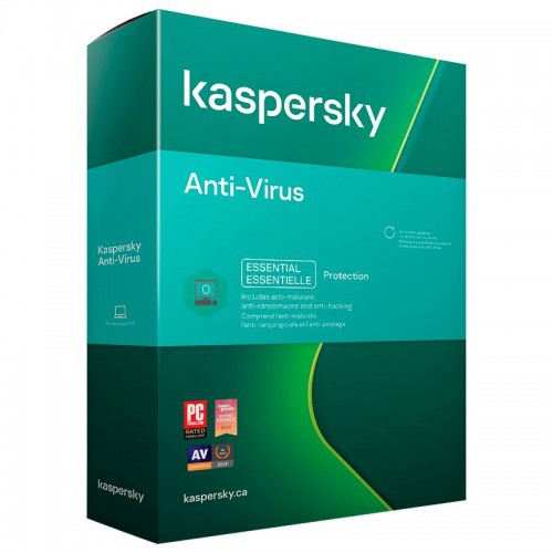 KASPERSKY  Anti-Virus 3-User - 1 Year(Key Card Only)