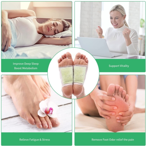 ISTAR Foot Pads, 100 Foot Pads and 100 Adhesive Sheets for Removing Impurities, Relieve Stress Improve Sleep