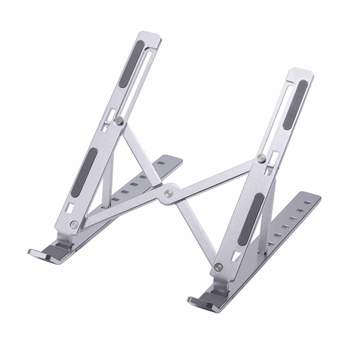 PrimeCables Foldable Aluminum Laptop Stand Portable Adjustable Riser for 12 - 17 inch Notebooks