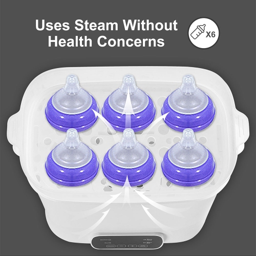 3 In 1 Electric Baby Bottle Sterilizer and Dryer, Baby Feeding Bottle Warmer, Multifunctional Baby Steam Bottle Sanitizer, BPA-Free