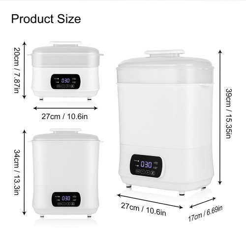 3 In 1 Electric Baby Bottle Sterilizer and Dryer, Baby Feeding Bottle Warmer, Multifunctional Baby Steam Bottle Sanitizer, BPA-Free