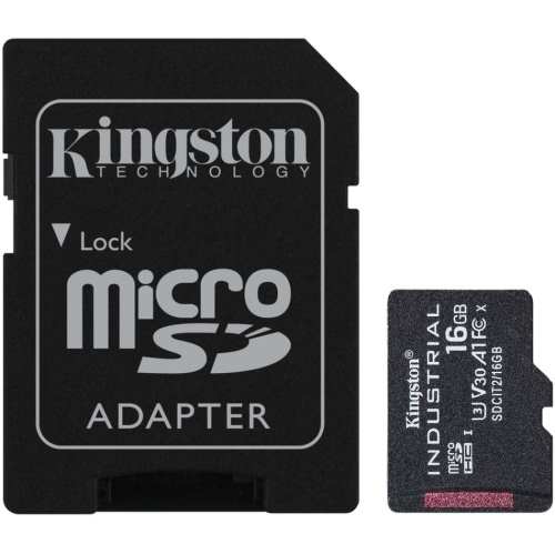 Kingston Industrial 16GB 80MB/s microSDHC/SDXC Memory Card with Adapter -