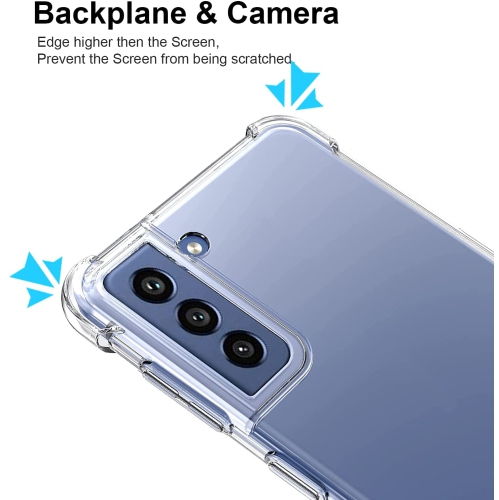 【CSmart】 étui Coque arrière ultra fine en gelée de silicone TPU souple pour Samsung Galaxy S22, transparente