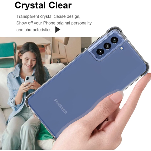 【CSmart】 étui Coque arrière ultra fine en gelée de silicone TPU souple pour Samsung Galaxy S22, transparente