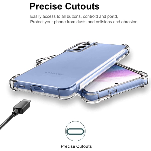 【CSmart】 étui Coque arrière ultra fine en gelée de silicone TPU souple pour Samsung Galaxy S22, transparente