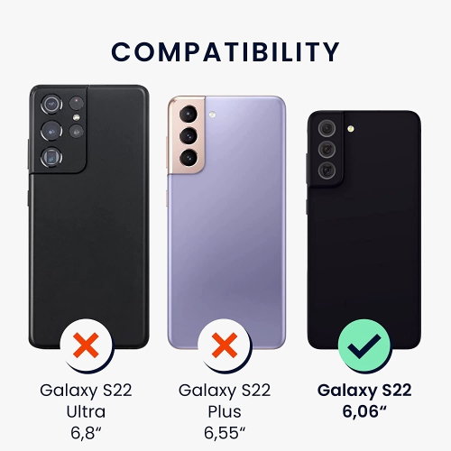 【CSmart】 Thin TPU Silicone Jelly Bumper Soft Case Back Cover for Samsung Galaxy S22 5G, Black