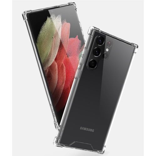 【CSmart】 étui Coque arrière ultra fine en gelée de silicone TPU souple pour Samsung Galaxy S22 Ultra, transparente