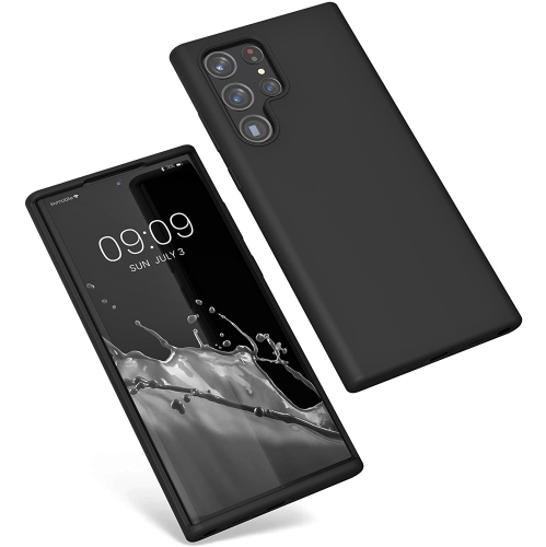 【CSmart】 Thin TPU Silicone Jelly Bumper Soft Case Back Cover for Samsung Galaxy S22 Ultra 5G, Black