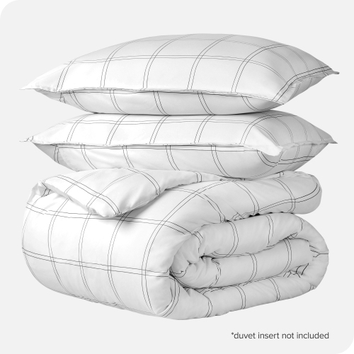 Bare Home Duvet Cover and Sham Set - Premium 1800 Ultra-Soft Brushed Microfiber - Hypoallergenic, Easy Care, Wrinkle Resistant - Queen, Modern Plaid