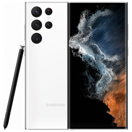 Galaxy S22 Ultra 5G de 128 Go de Samsung avec TELUS - Blanc fantôme - Financement mensuel