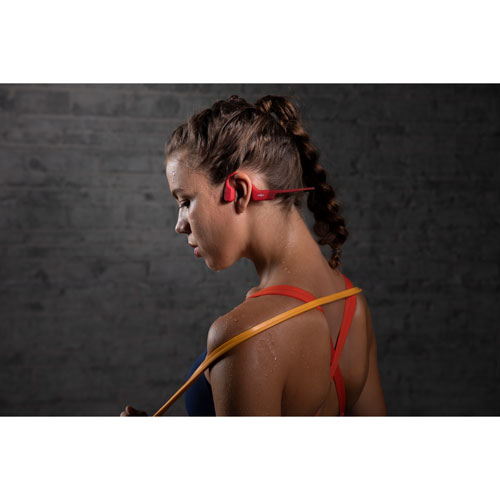 Shokz OpenRun Bone Conduction Bluetooth Headphones - Red | Best