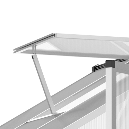 Outsunny 6' x 8' x 6.4' Polycarbonate Greenhouse, Aluminum Walk-In Green House Kit Garden, Plants Grow with Rain Gutter and Roof Vent, Silver