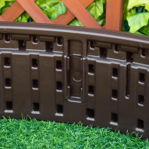 Outsunny 48" Raise Garden Bed Kit, Round Planter Box Above Ground for Flowers/Herb/Vegetables Outdoor Garden Backyard with Easy Assembly, Brown