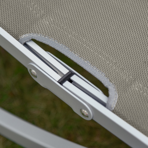 Outsunny Pool Chaise Lounge Chairs Set of 2, S-shaped Foldable Outdoor Chaise Lounge Chair Reclining for Patio Beach Garden With 264lbs Weight