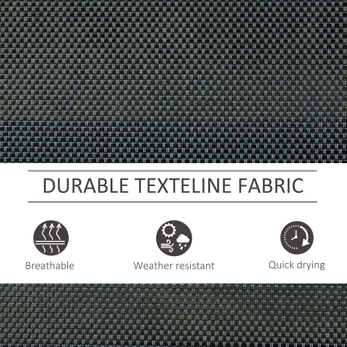 Outsunny 3-Seat Outdoor Glider Chair, Patio Glider Outdoor Rocking Chair with Steel Frame, Sling Fabric Seat for Garden, Backyard, Lawn, Black