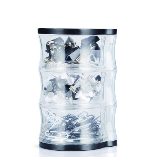 224pcs / Box Ensemble de papeterie 3-en-1 de punaises, trombones et trombones, comprend 90 punaises, 14 trombones, 120 trombones