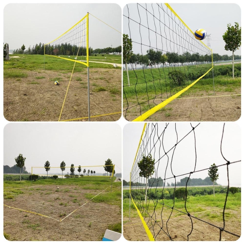 Professional Volleyball/Badminton Net Set Aluminum Iron Poles Regulation Size Net Easy Setup