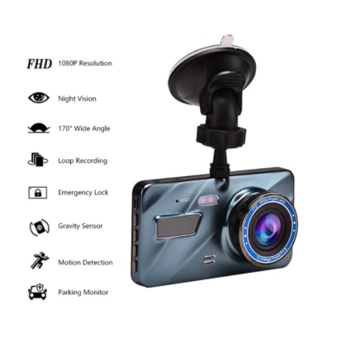 Dash Cam Front And Rear View Dual DVR Full HD 3.6"Cycle Recording Night Vision G-sensor Dash Cam FREE SHIPPING
