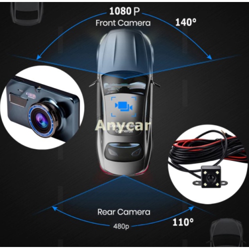 Dash Cam Front And Rear View Dual DVR Full HD 3.6"Cycle Recording Night Vision G-sensor Dash Cam FREE SHIPPING