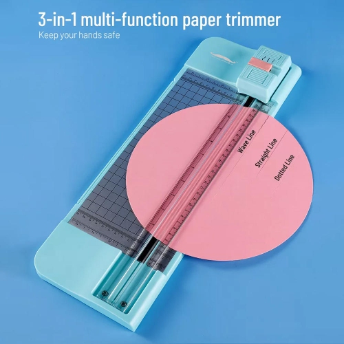 Moustache® 3-en-1 multifonction 3 formes et tout en un coupe-papier artisanal lame en métal pour la maison/l'école/le bureau