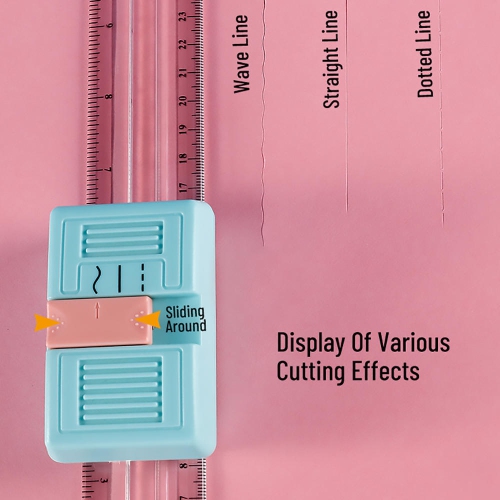 Moustache® 3-en-1 multifonction 3 formes et tout en un coupe-papier artisanal lame en métal pour la maison/l'école/le bureau