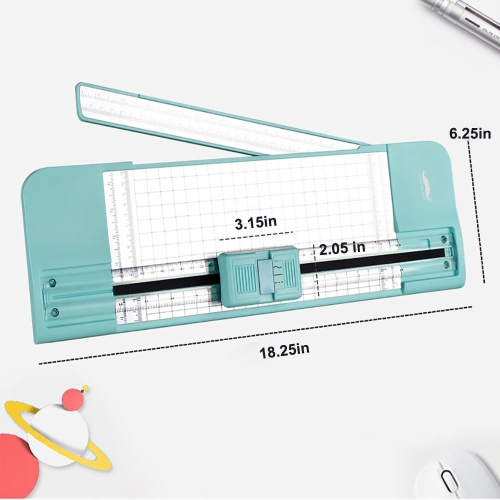 Moustache® 3-en-1 multifonction 3 formes et tout en un coupe-papier artisanal lame en métal pour la maison/l'école/le bureau