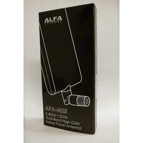 Alfa APA-M25 dual band 2.4GHz/5GHz 10dBi high gain directional indoor panel antenna with RP-SMA connector