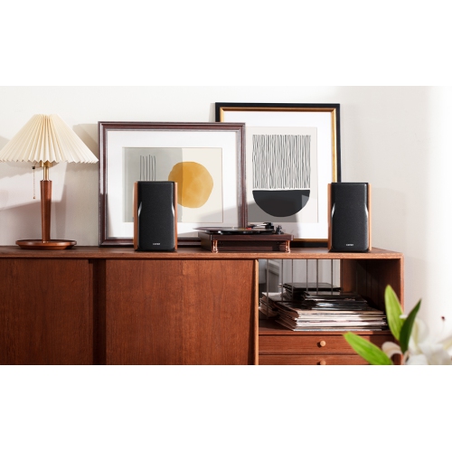 Edifier R1380T Powered Bookshelf Speakers, Studio Monitor Speaker - Wood