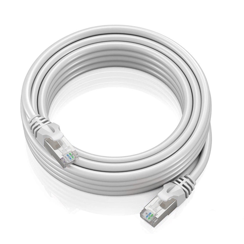 Speedex Cat 7 High-Speed 10 Gigabit Ethernet Patch Internet Shielded Cable - White