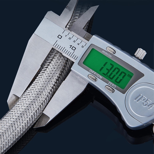 2-pack Stainless Steel Faucet Hose 1/2" IPS Brass Nut x 3/8" Female Fitting - 3 Ft