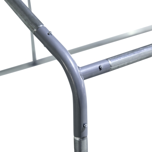 PawHut Metal Chicken Coop, Walk-in Large Chicken Run, Poultry Cage for 4-6 Hen, Duck, Rabbit with Water- and UV-Protection Cover, for Backyard,