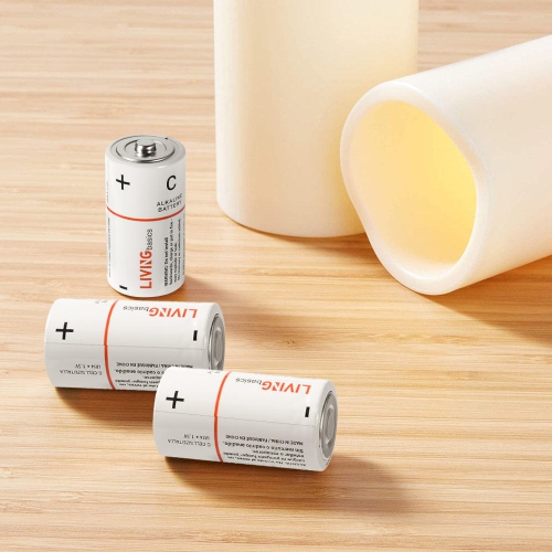 4 Pack Maximum Power C Alkaline Batteries with No Mercury or Cadmium Added for remotes, toys, flashlights, camping lights, stereos