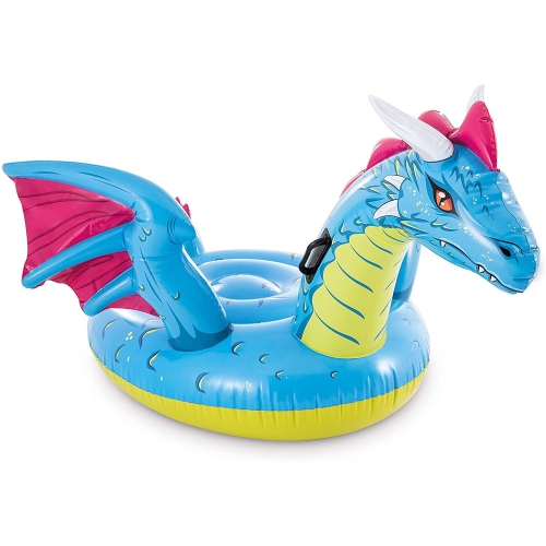 Intex - Dragon à Chevaucher Gonflable pour Piscine, 79'' x 75'', Bleu