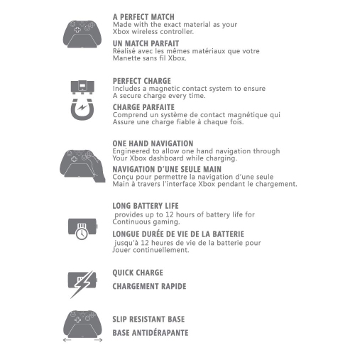 Controller Gear Pulse Red Universal Xbox Pro Charging Stand with 1100 Mah Rechargeable Battery, Charging Station for Xbox Series X|S and Xbox One