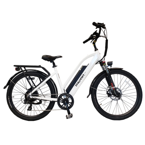THUNDER E-BIKE  2023 The Best Performance Thunder Step-Through E-Bike - Powerful 500W Commuting Electric Bike - 48V 17.5 Ah Samsung Lithium Battery