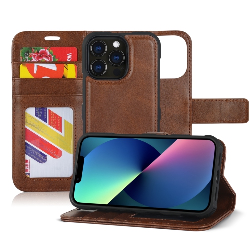 navor Detachable Magnetic Wallet Case with Wrist Strap Compatible with iPhone 13 Pro [6.1 inch] [Folio], RFID Protection Kickstand