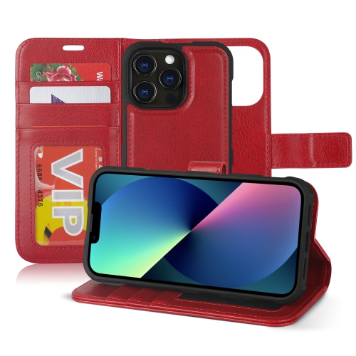 navor Detachable Magnetic Wallet Case with Wrist Strap Compatible with iPhone 13 Pro [6.1 inch] [Folio], RFID Protection Kickstand