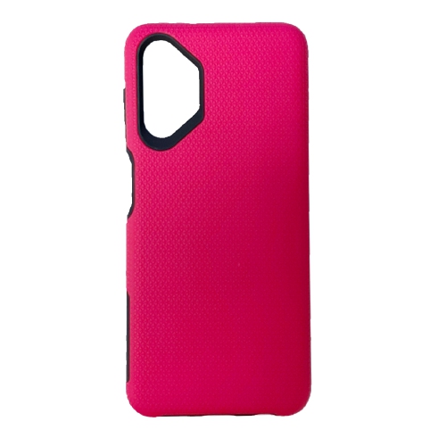 TopSave Triangle Pattern PC Back+Inner TPU Dual Layer Rugged Hybrid Armor Case For Samsung Galaxy A13, Pink