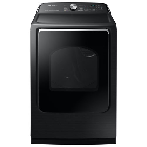 Samsung 7.4 Cu. Ft. Electric Steam Dryer - Black Stainless