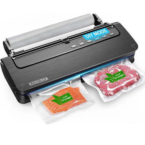 WESTON BRANDS Wet & Dry Vacuum Sealer Machine with Date Code Stamp &  Built-In Cutter, 2 Roll Storage & Starter Kit, Pulse Button for Delicate  Food
