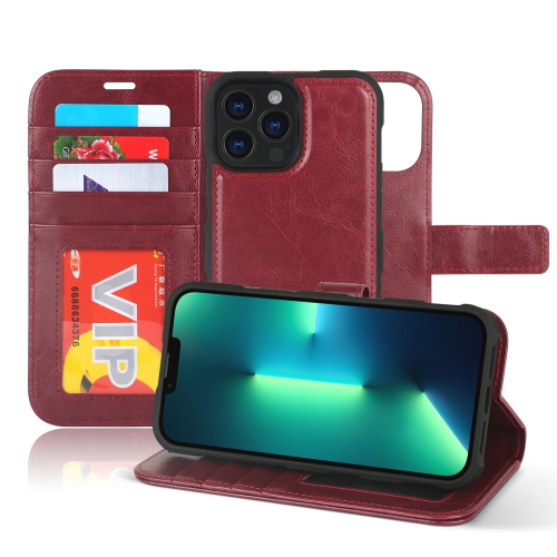 Étui-portefeuille magnétique amovible de navor avec dragonne compatible avec iPhone 13 Pro Max [6.7 po] [folio], béquille RFID