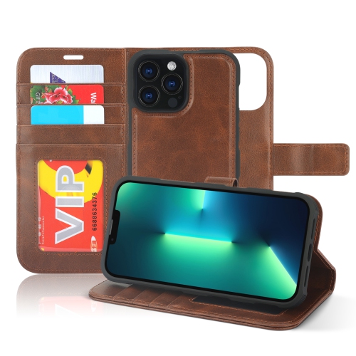 Étui-portefeuille magnétique amovible de navor avec dragonne compatible avec iPhone 13 Pro Max [6.7 po] [folio], béquille RFID