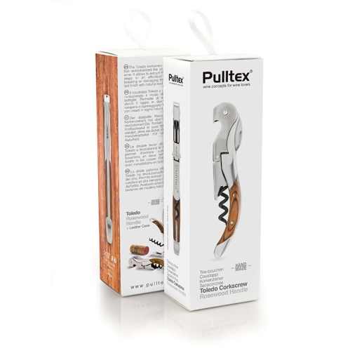 PULLTEX  Rosewood Toledo Corkscrew & Leather Case - 109-161-00