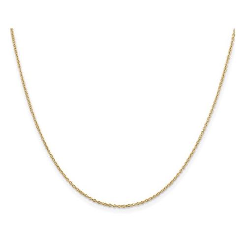 GEM AND HARMONY  Gold Plated Sterling Silver Cable Chain 18 Inches (1.10Mm) In Yellow